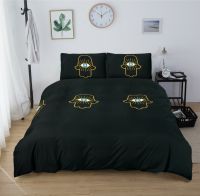 רמיטקס - עיצוב הבית וטקסטיל מצעי סאטן (אל קמט) עיניים - קומפלט מיטה זוגית 1.80 