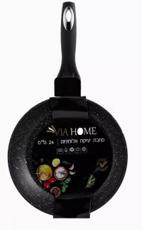 רמיטקס - עיצוב הבית וטקסטיל סירים ומחבתות מחבת יציקה אינדוקציה קוטר: 24 ס"מ / דגם Diamond 