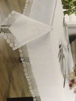 רמיטקס - עיצוב הבית וטקסטיל מבצעים מפת שולחן מעוצבת בשילוב רקמה מידות 1.50 * 2.50