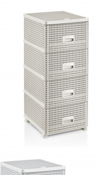 רמיטקס - עיצוב הבית וטקסטיל ריהוט משלים אגרן 4 מגירות - פלסטיק חזק ואיכותי כולל דפנות במבחר צבעים 