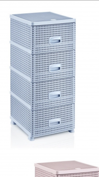 רמיטקס - עיצוב הבית וטקסטיל ריהוט משלים אגרן 4 מגירות - פלסטיק חזק ואיכותי כולל דפנות במבחר צבעים 