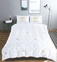 רמיטקס - עיצוב הבית וטקסטיל מצעי סאטן (אל קמט) סט מצעים למיטה זוגית דגם - עיניים / חמסה