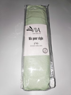 רמיטקס - עיצוב הבית וטקסטיל סדינים סדין גומי 100% כותנה מיטה זוגית + 200*180 - ירוק