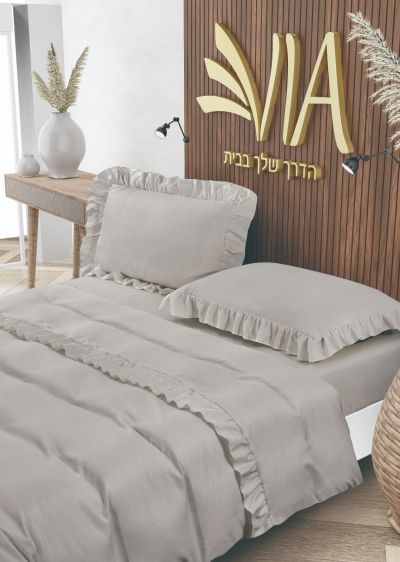 רמיטקס - עיצוב הבית וטקסטיל מצעי סאטן (אל קמט) סט מצעים למיטה זוגית גדול 1.80  דגם - מלאכי רק 109 ש"ח 