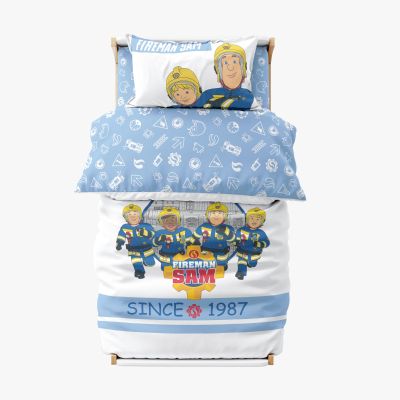 רמיטקס - עיצוב הבית וטקסטיל מצעי תינוקות סט כותנה למיטת מעבר / תינוק - סמי הגיבור סמי הכבאי | 100% כותנה