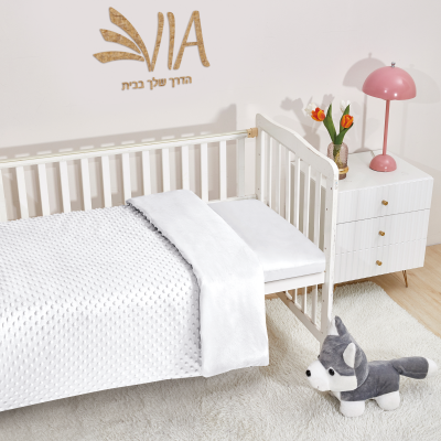 מבצע סט מצעים חורפי עשוי 100% פלנל בעיטור  - מיטה לתינוק רק 79ש"ח 