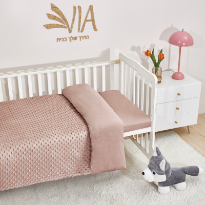 מבצע סט מצעים חורפי עשוי 100% פלנל בעיטור  - מיטה לתינוק רק 79ש"ח 