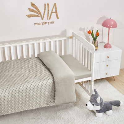 מבצע סט מצעים חורפי עשוי 100% פלנל בעיטור  - מיטה לתינוק רק 79ש"ח 