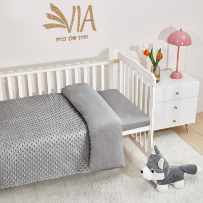 מבצע סט מצעים חורפי עשוי 100% פלנל בעיטור  - מיטה לתינוק רק 79ש"ח 