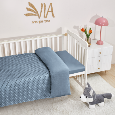 מבצע סט מצעים חורפי עשוי 100% פלנל בעיטור  - מיטה לתינוק רק 79ש"ח 