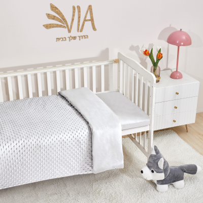 מבצע סט מצעים חורפי עשוי 100% פלנל בעיטור  - מיטה לתינוק רק 79ש"ח 